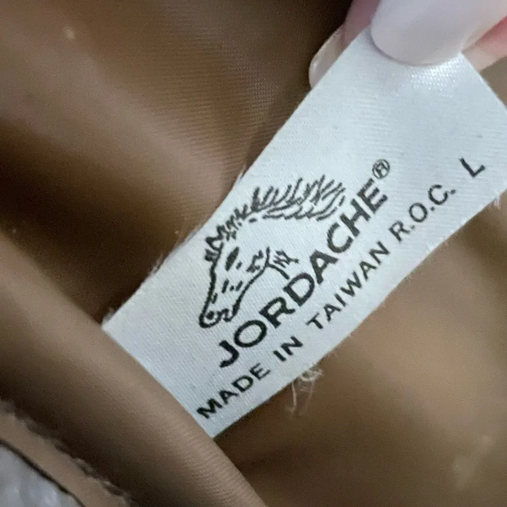 Vintage Jordache Tweed Beige Tan Weekend Carry On Overnight Bag